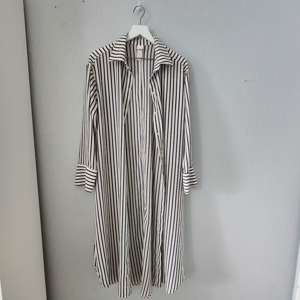Stripped shirt dress
